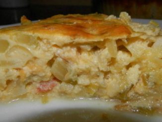 Pastel de calabacín con gambas