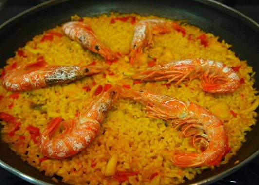 Arroz con gambones